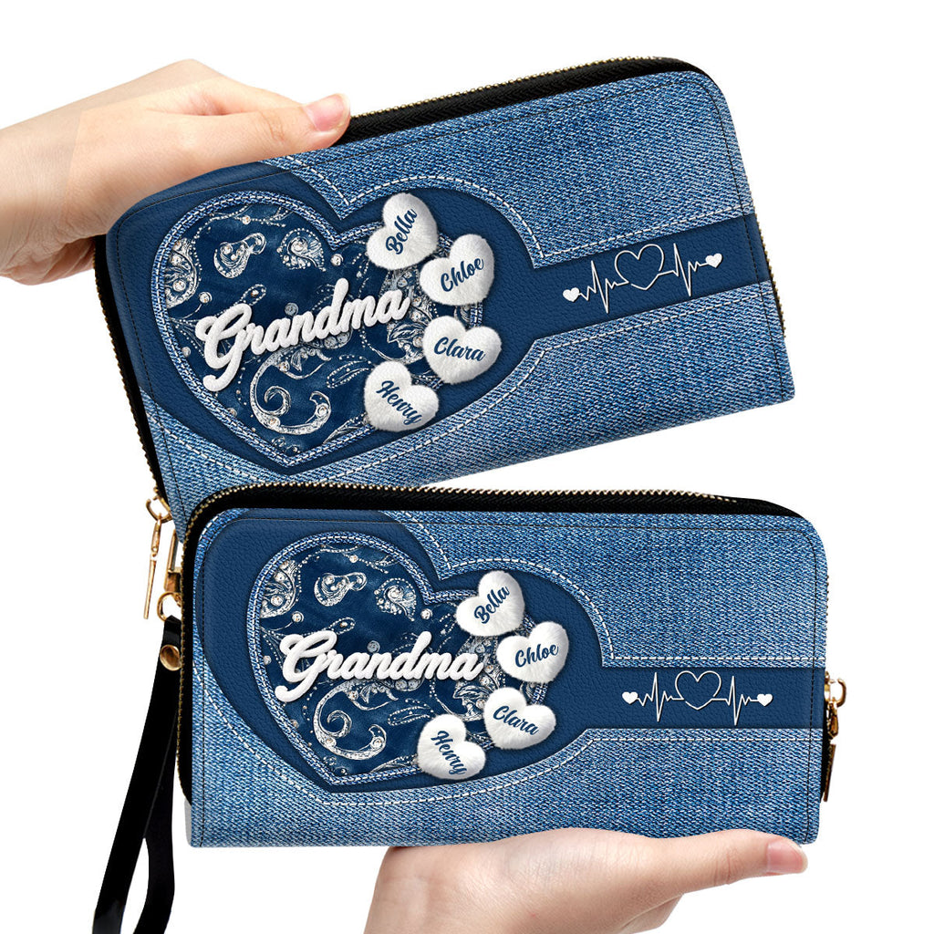 Grandma Fluffy Style - Personalized Leather Wallet