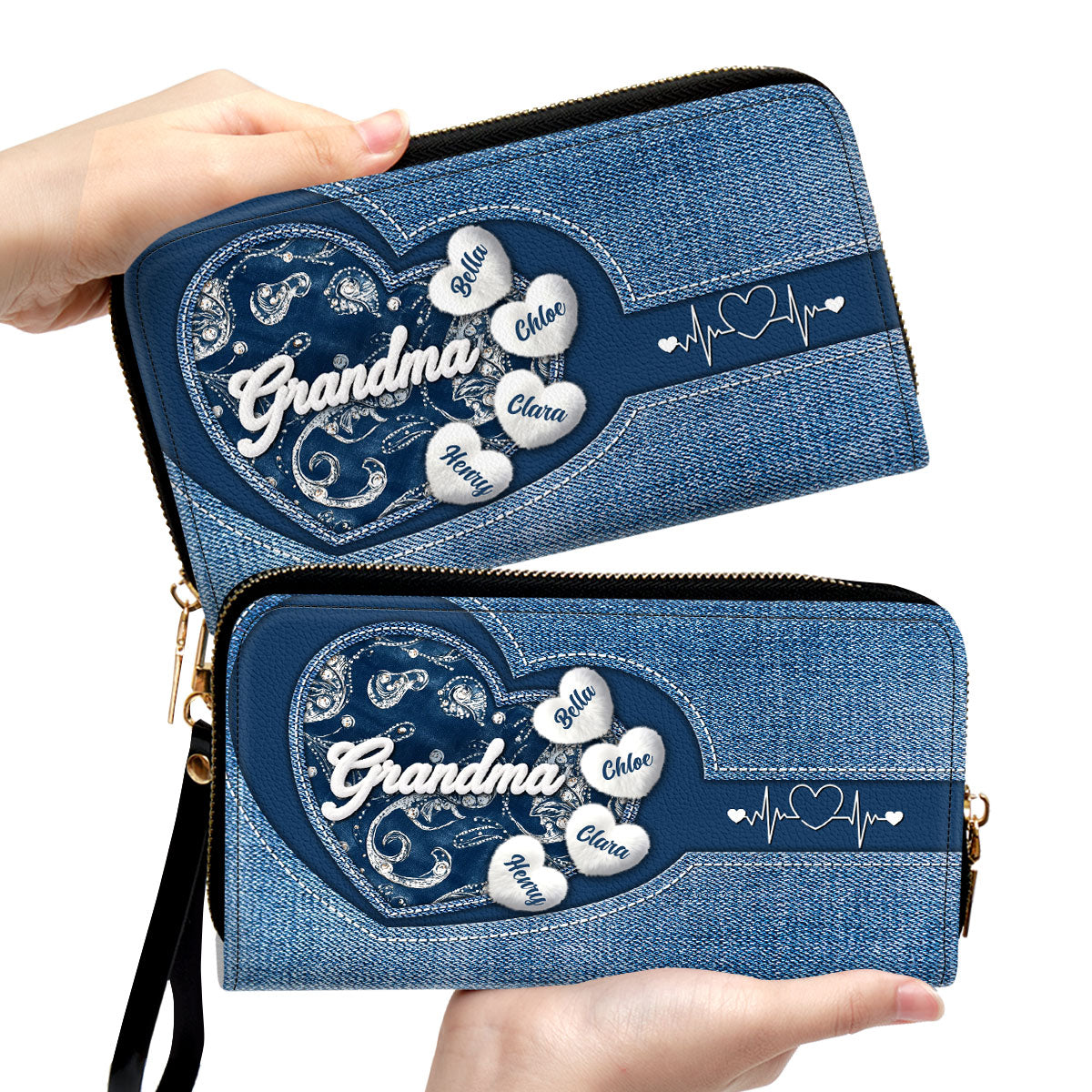 Grandma Fluffy Style - Personalized Leather Wallet