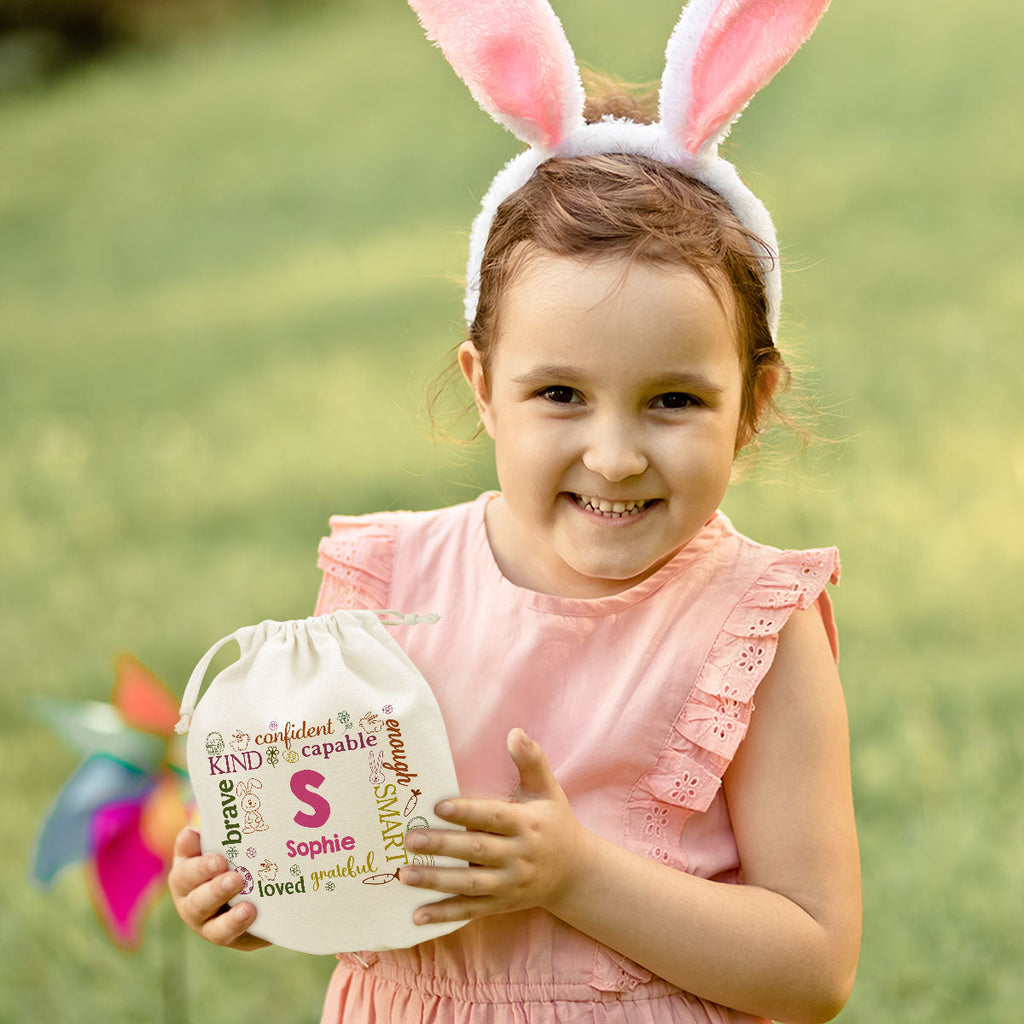 Happy Easter Name Letter - Personalized Favor Bag