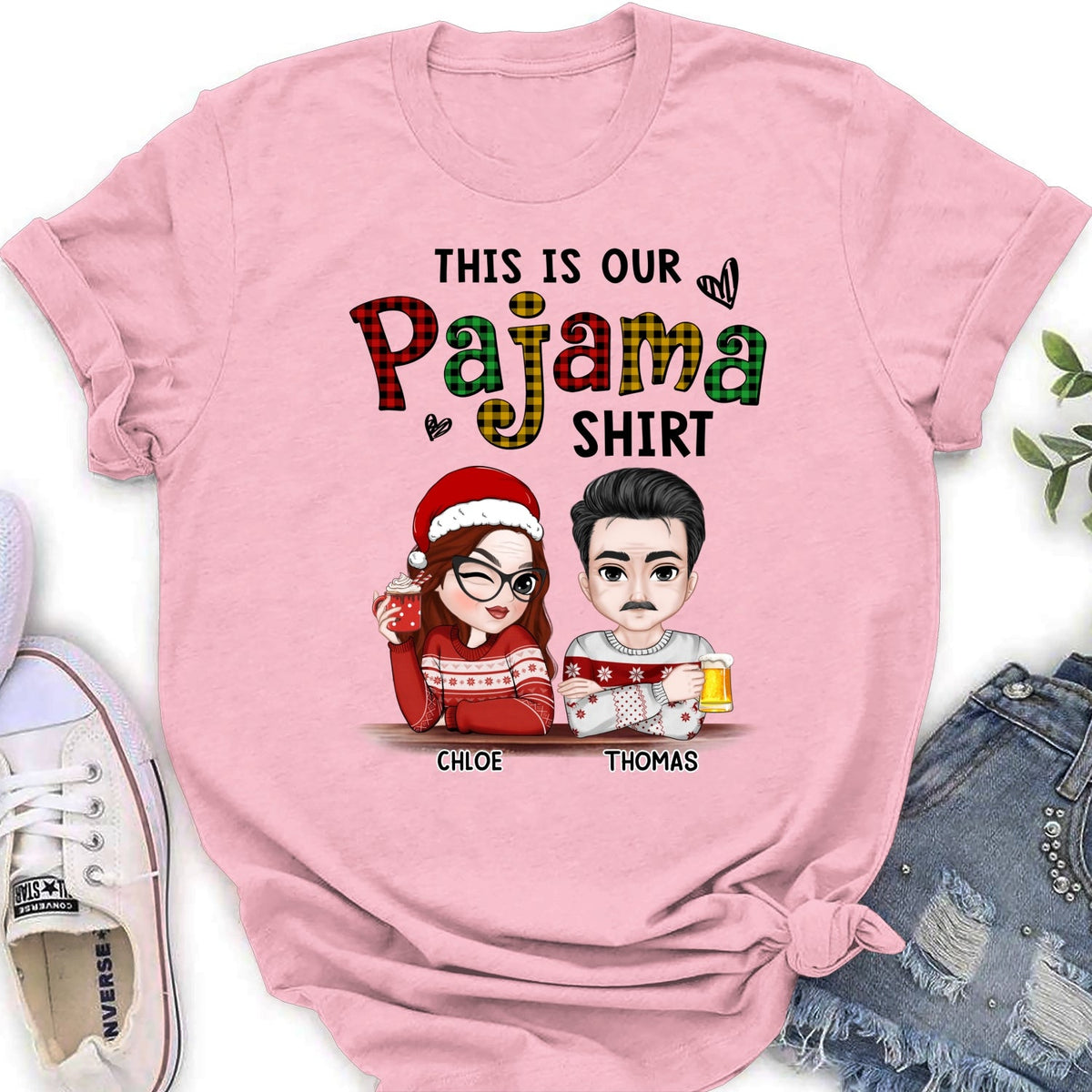 Custom Christmas & Birthday Keepsake Gift • Our Pajama - Personalized Shirt