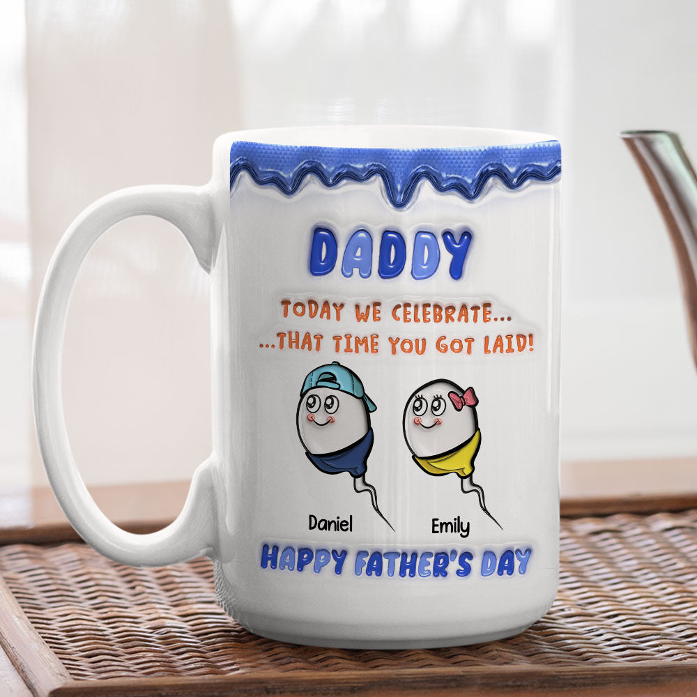 Custom Father's Day, Special Gift for Dad & Grandpa • Best Accident Ever Created - Personalized 3D Inflated Effect Mug