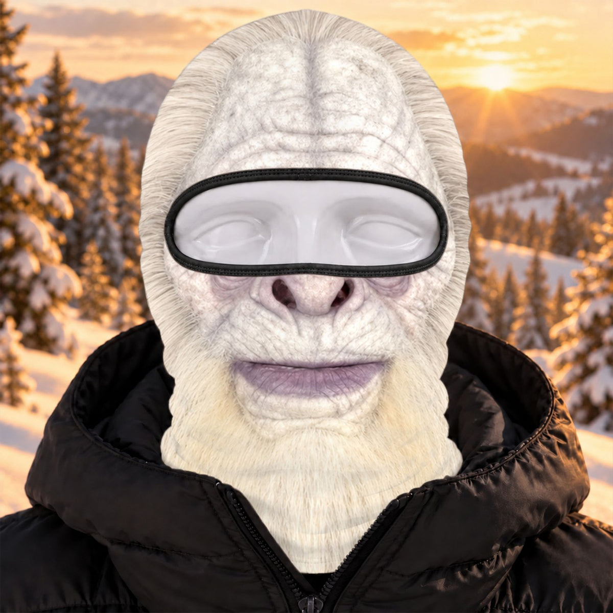 Custom Funny 3D Face Balaclava, Gag Gift For Ski Lovers & Friends • Funny Goofies Go Skiing - Personalized Ski Mask