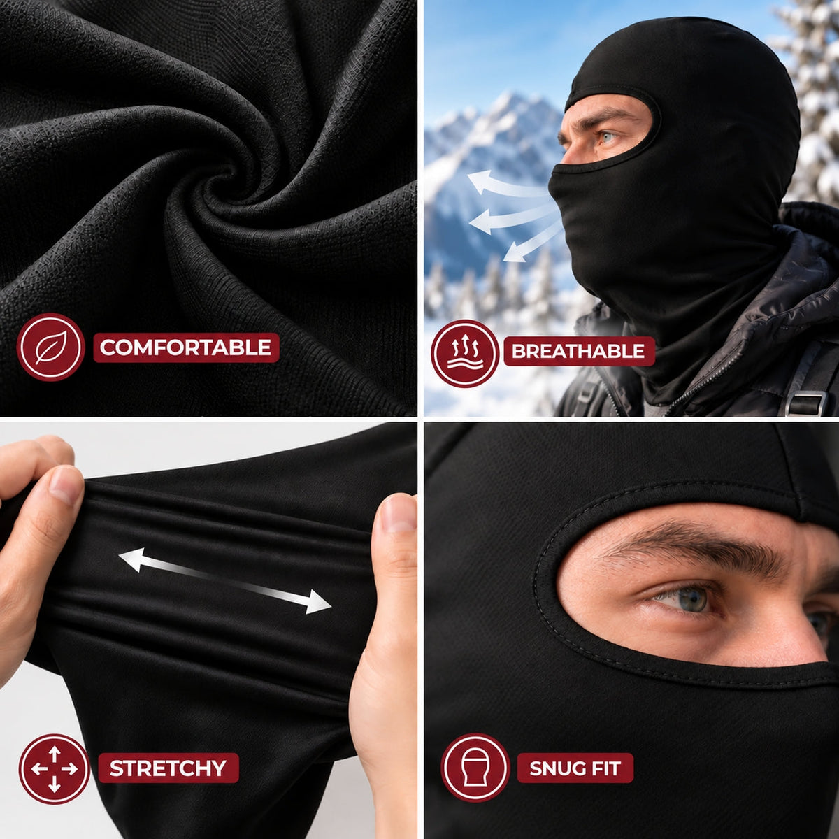 Custom Funny 3D Face Balaclava, Gag Gift For Ski Lovers & Friends • Funny Goofies Go Skiing - Personalized Ski Mask