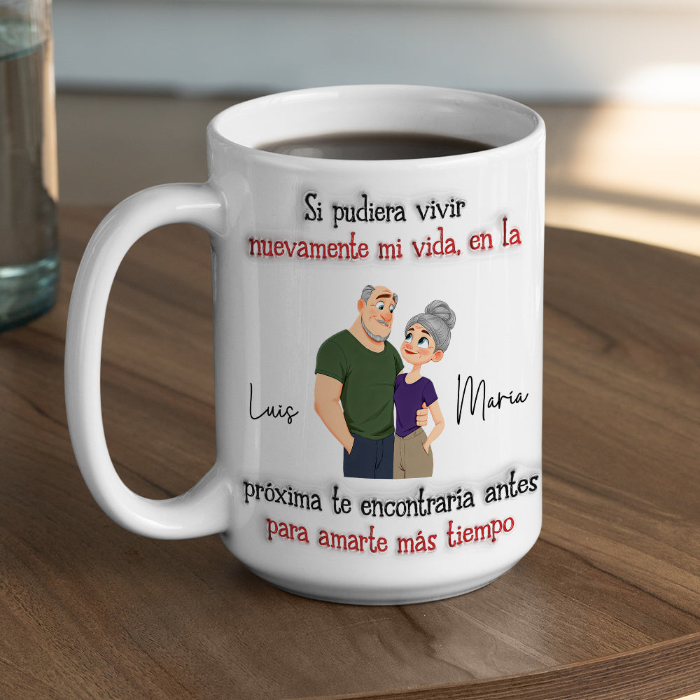 Custom Anniversary Keepsake Gifts For Couple • Te quiero muchísimo – Taza personalizada con efecto 3D inflado