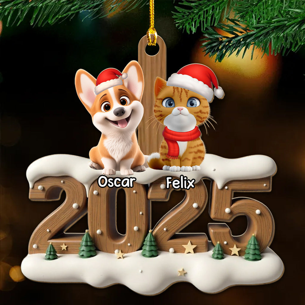 Custom Keepsake Christmas Ornament •  Only Them This Year - Personalized 3D Effect Wood Ornament
