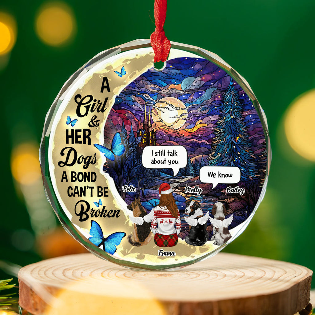 Custom Keepsake Christmas Ornament •  Forever In My Heart - Personalized Glass Ornament