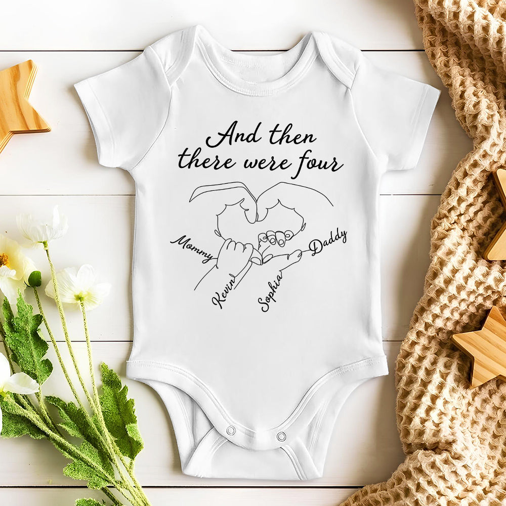 And Then There Were Three - Personalized Baby Onesie