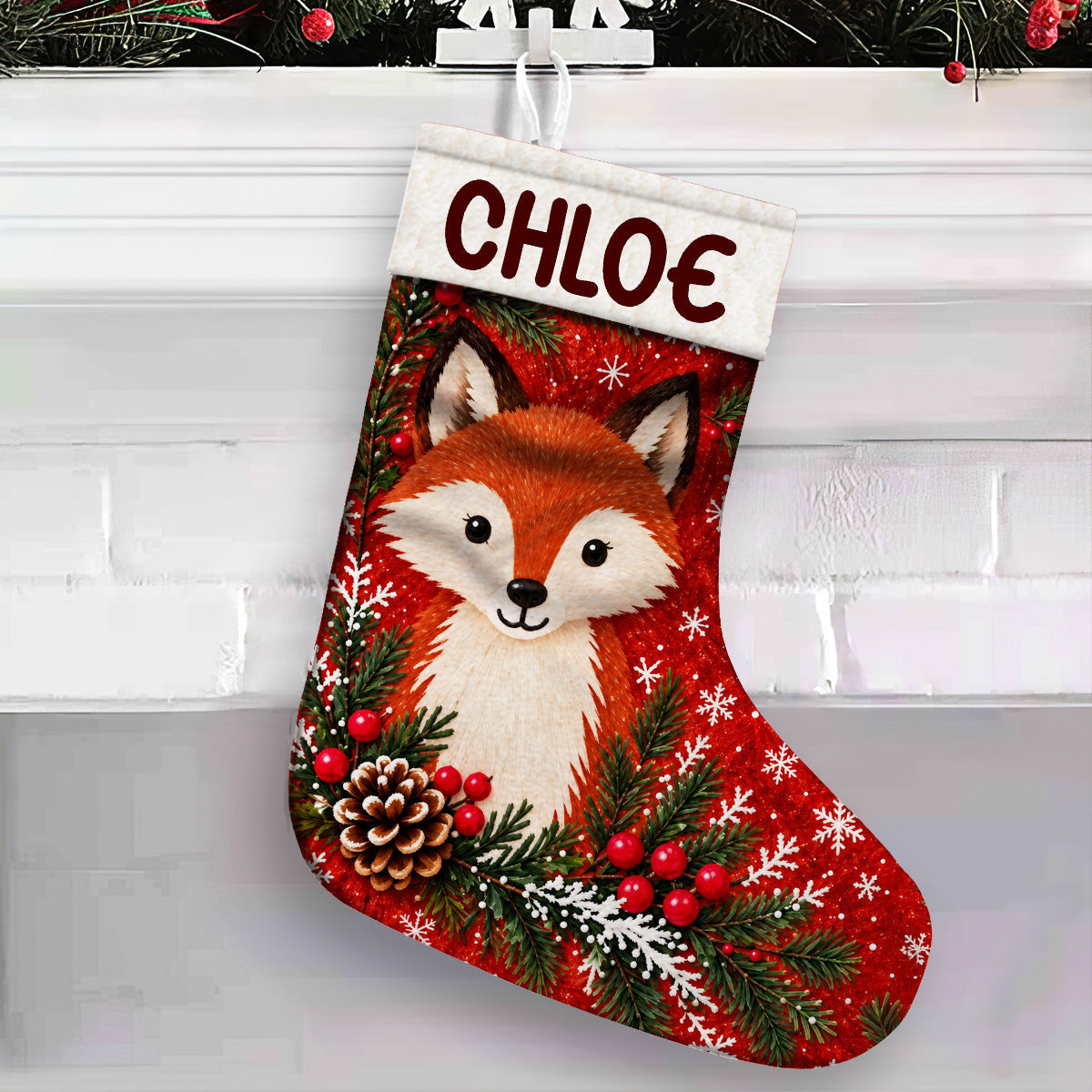 Woodland Animal Forest - Personalized Christmas Stocking