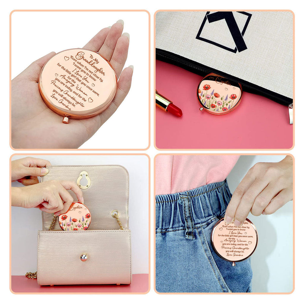 To My Little Girl - Personalized Compact Mirror
