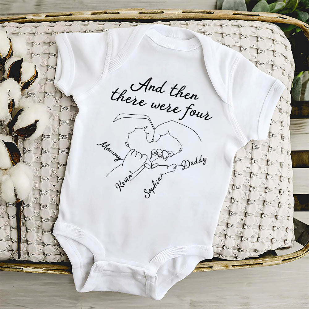 And Then There Were Three - Personalized Baby Onesie