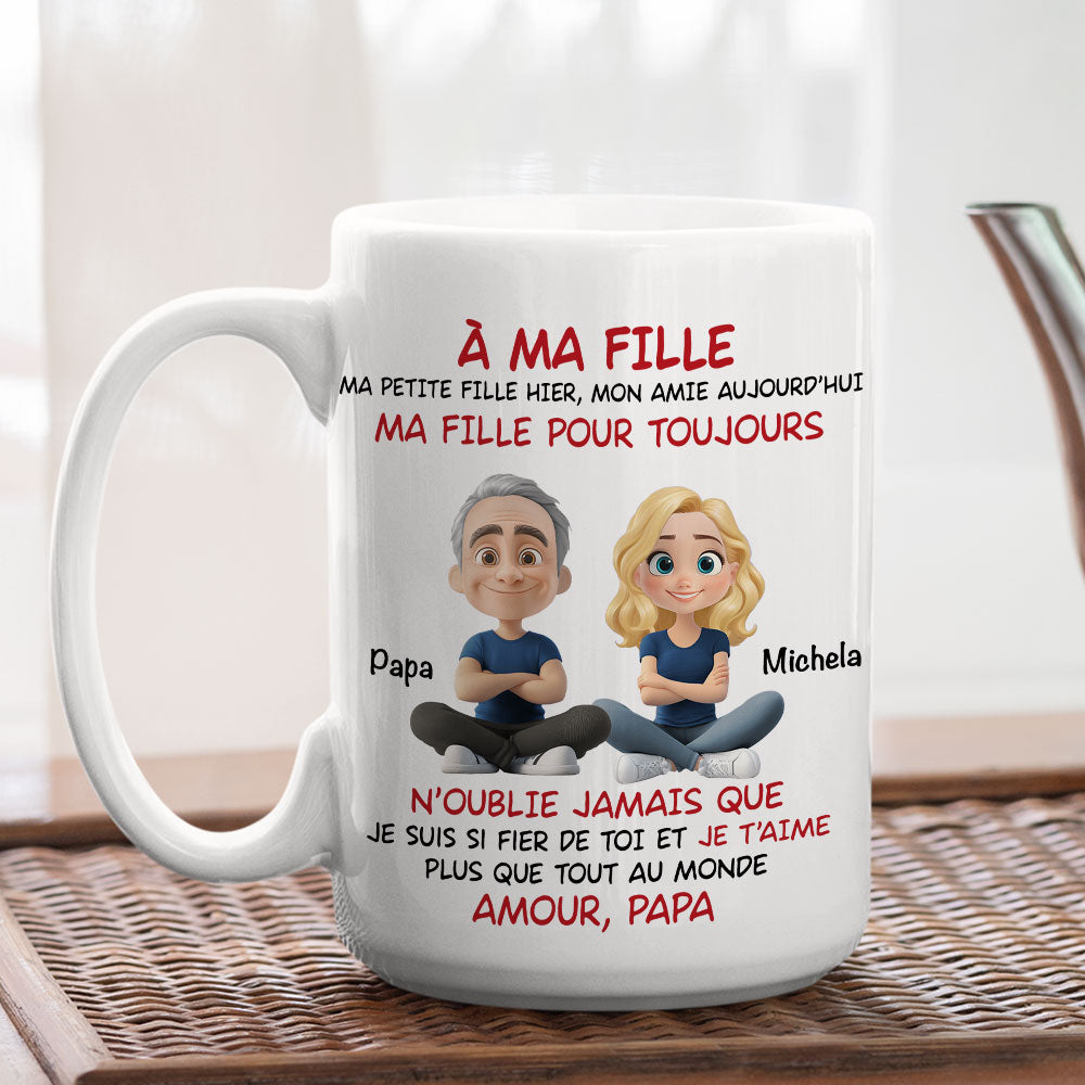 Custom Christmas & Birthday Gift for Daughter • À Ma Fille - Mug Personnalisé