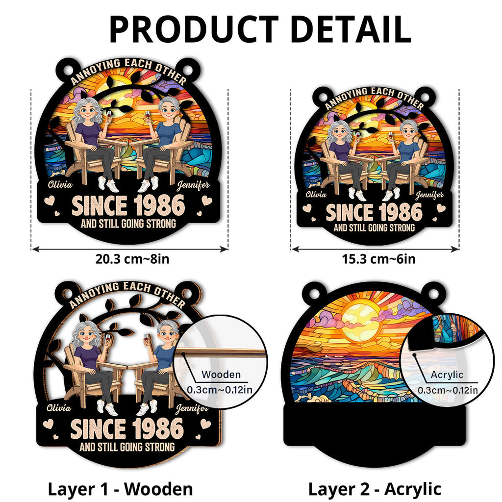 Everlasting Love 2 - Personalized Suncatcher