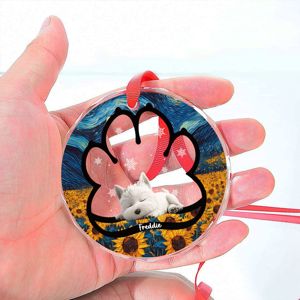 Custom Keepsake Christmas Ornament •  Lay Here With Me - Personalized Glass Ornament