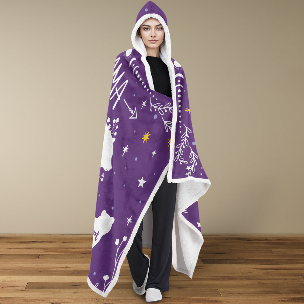 Bear Family - Personalized Hooded Blanket