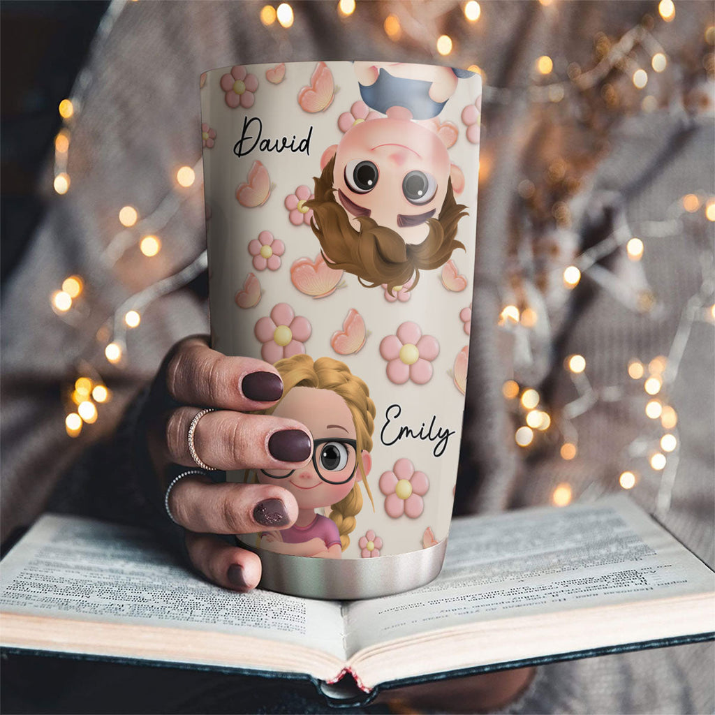 Custom Mother's Day Birthday Gifts For Grandma • Kids Make Life Grand - Personalized 3D Effect Tumbler