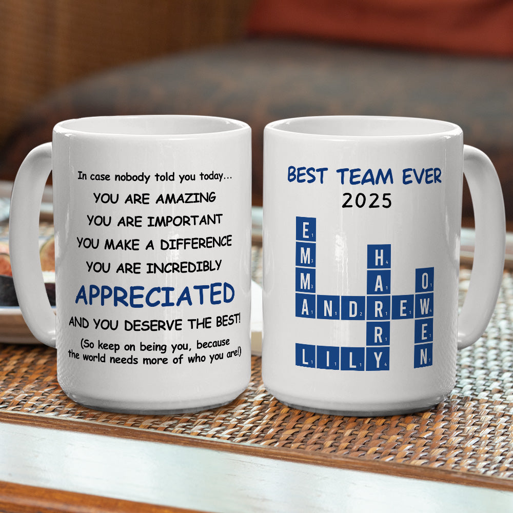 Custom Coworker, Christmas & Birthday Team Appreciation Gift • Best Team Ever 2025 - Personalized Coffee Mug