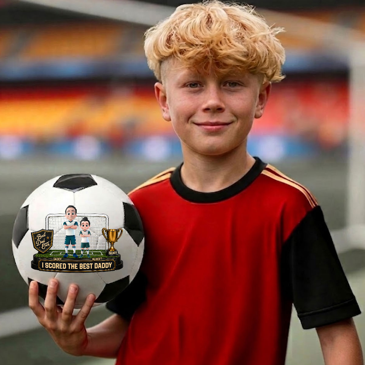 Scored The Best Dad - Personalized Soccer Ball