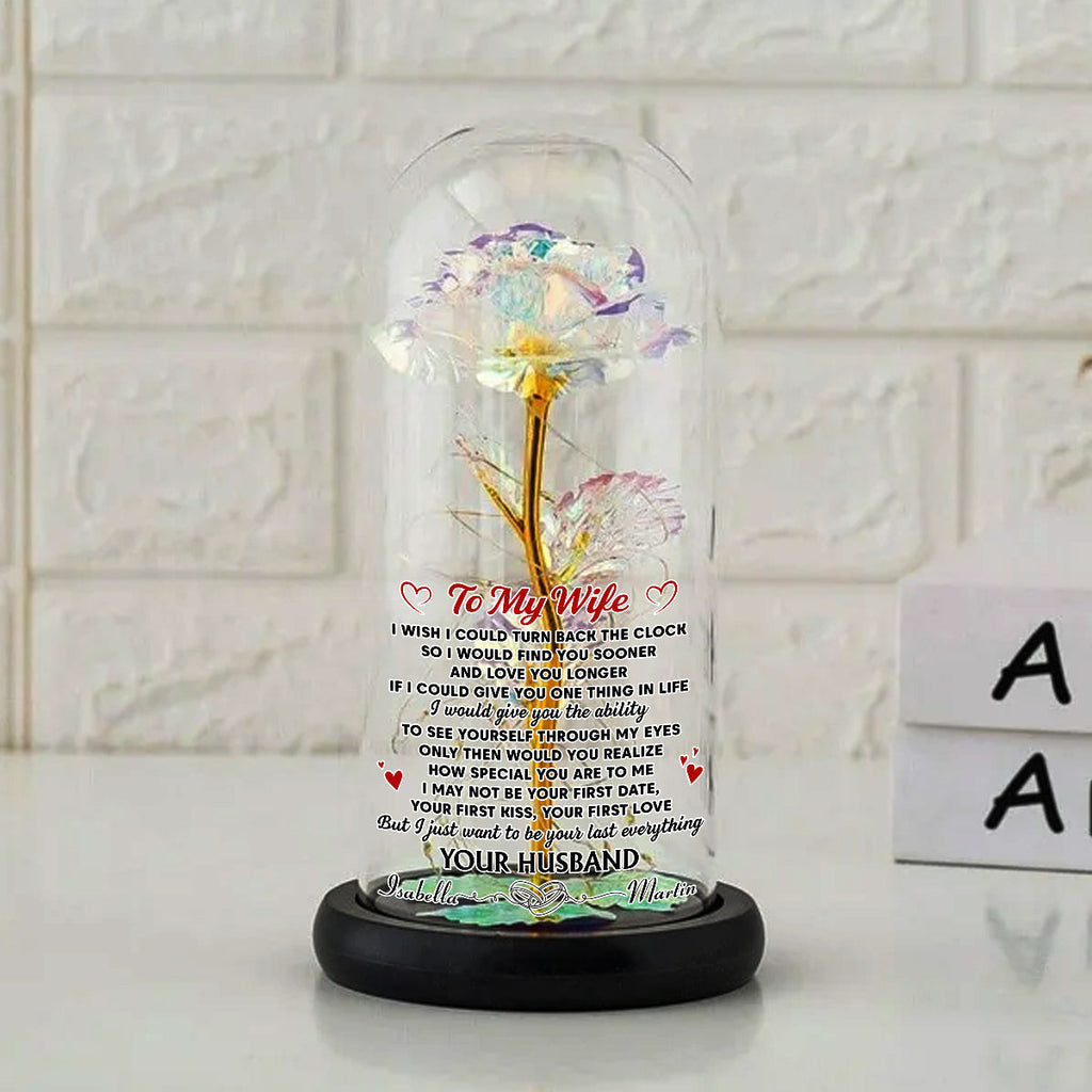 I Wish I Could Turn Back The Clock - Personalized Sparkly Rose