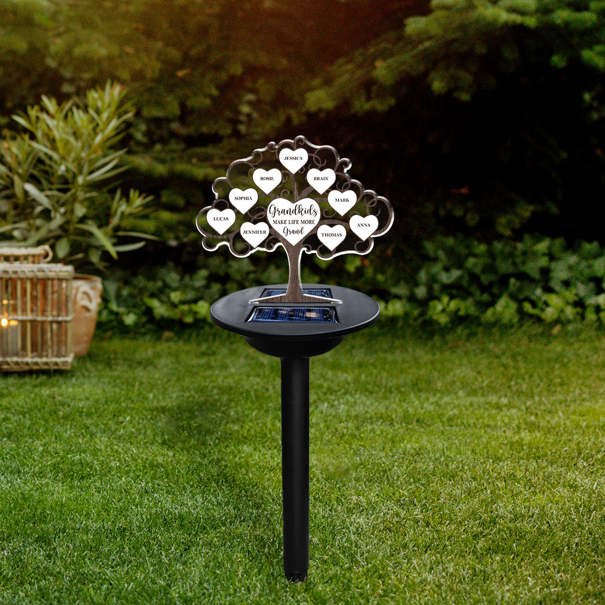 Grandkids Make Life More Grand - Personalized Solar Light