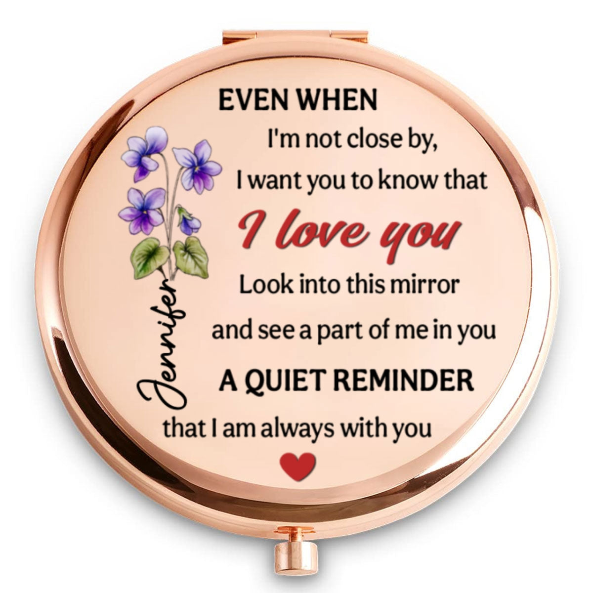 A Part Of Me In You - Personalized Compact Mirror