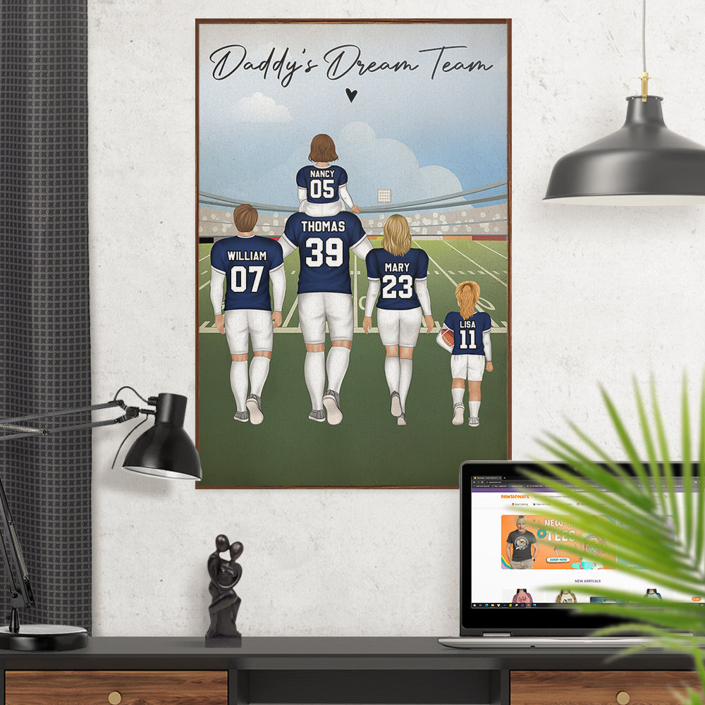 American Football Dad - Personalized Poster
