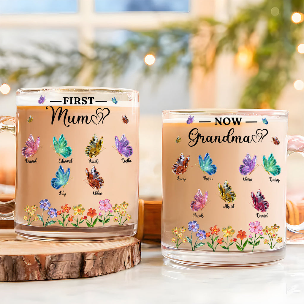 Custom Mother's Day Gift for Mom & Grandma • The Beautiful Journey - Personalized Glass Mug