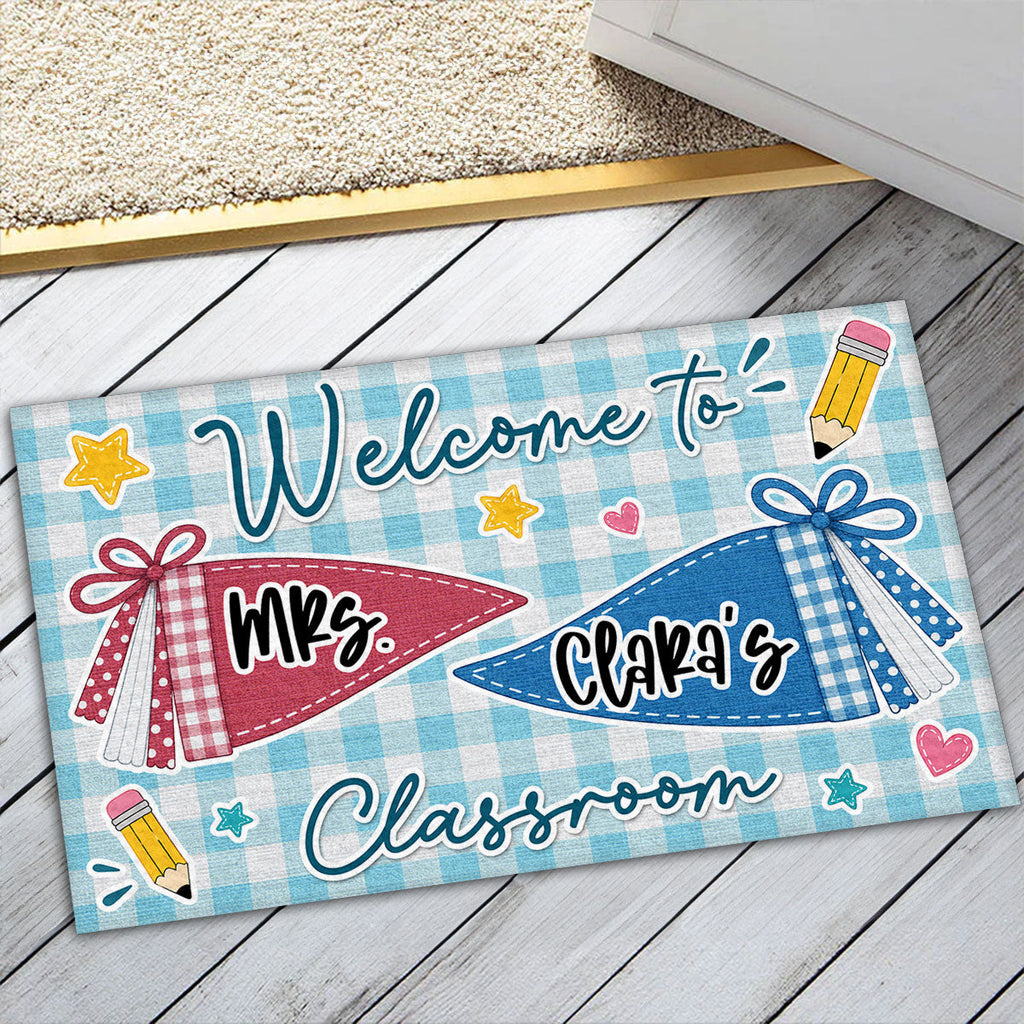 Welcome To Classroom - Personalized Doormat