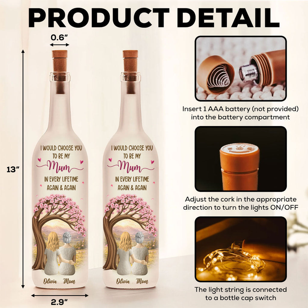 I Would Choose You In Every Lifetime - Personalized Bottle Lamp