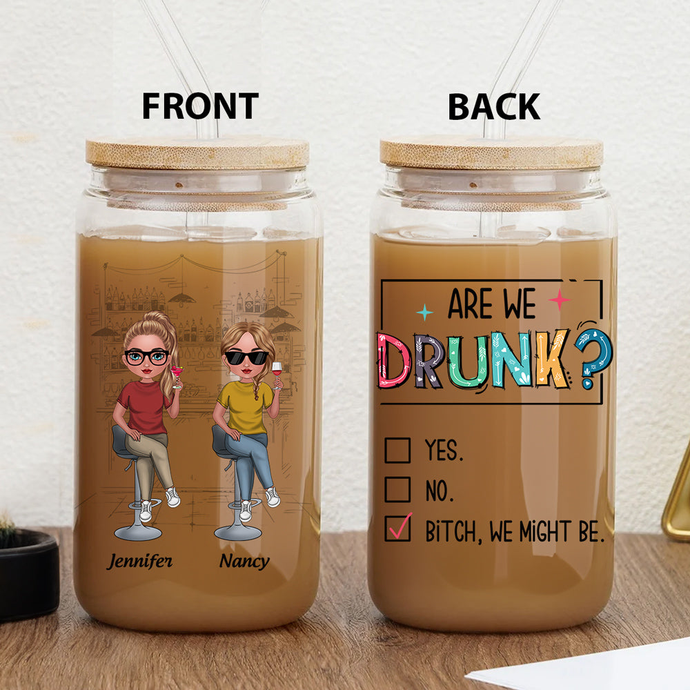 Bestie Check - Personalized Glass Can
