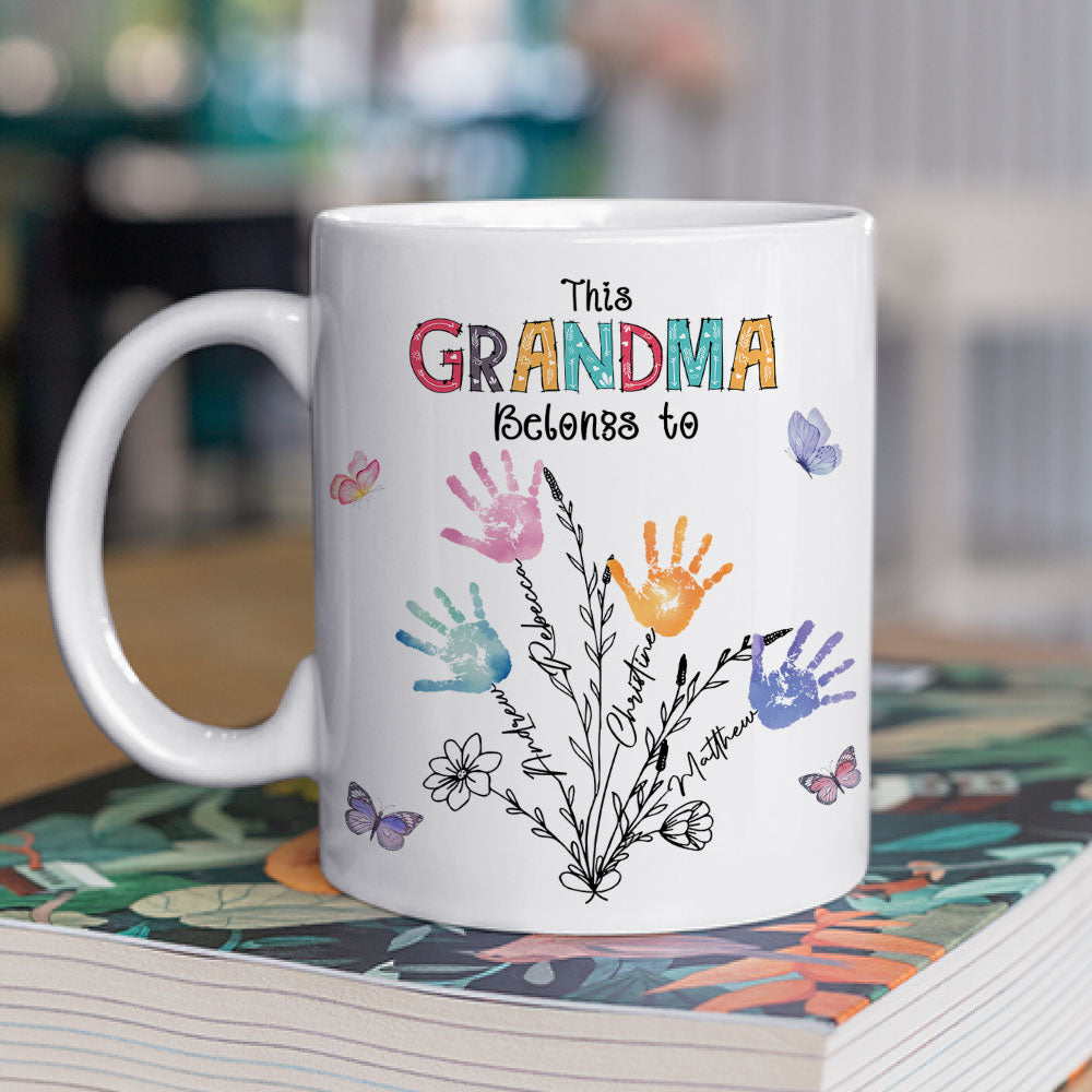 Custom Christmas & Birthday Gift For Grandma • Grandma Holds Memories We Treasure - Personalized Coffee Mug