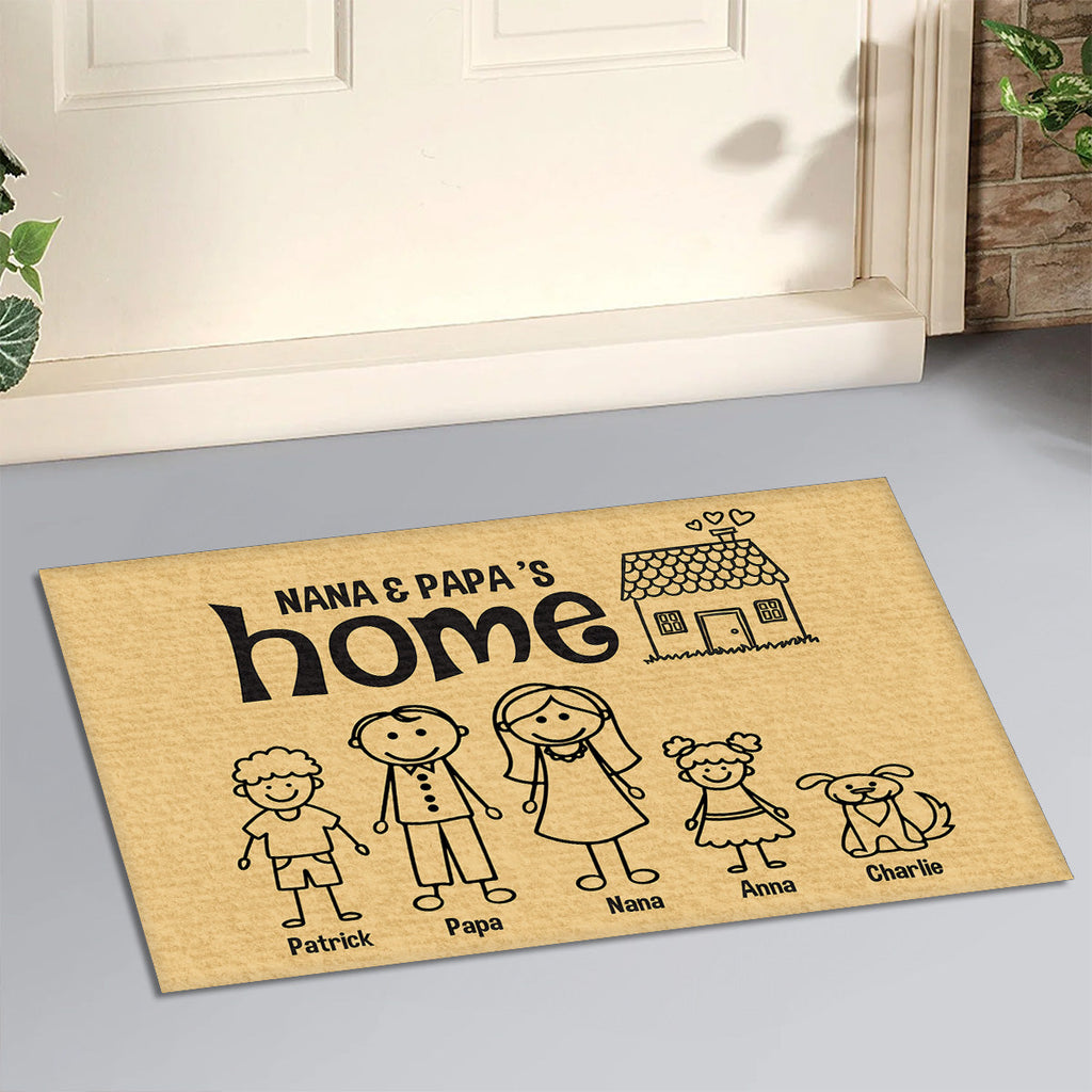 There Is No Place Like - Personalized Doormat