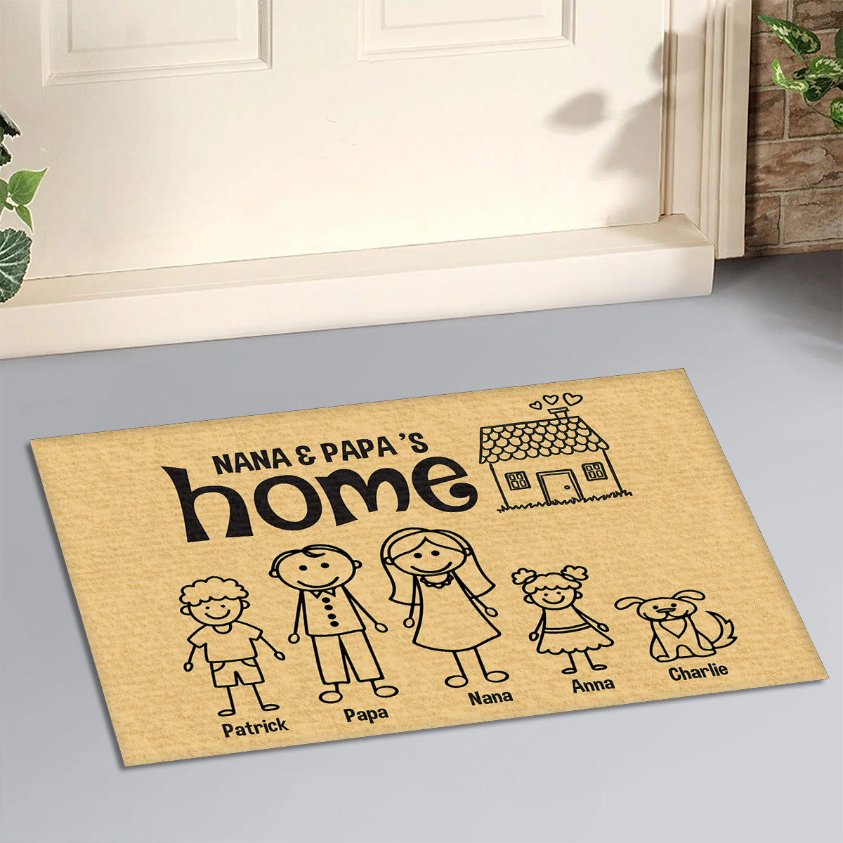 There Is No Place Like - Personalized Doormat