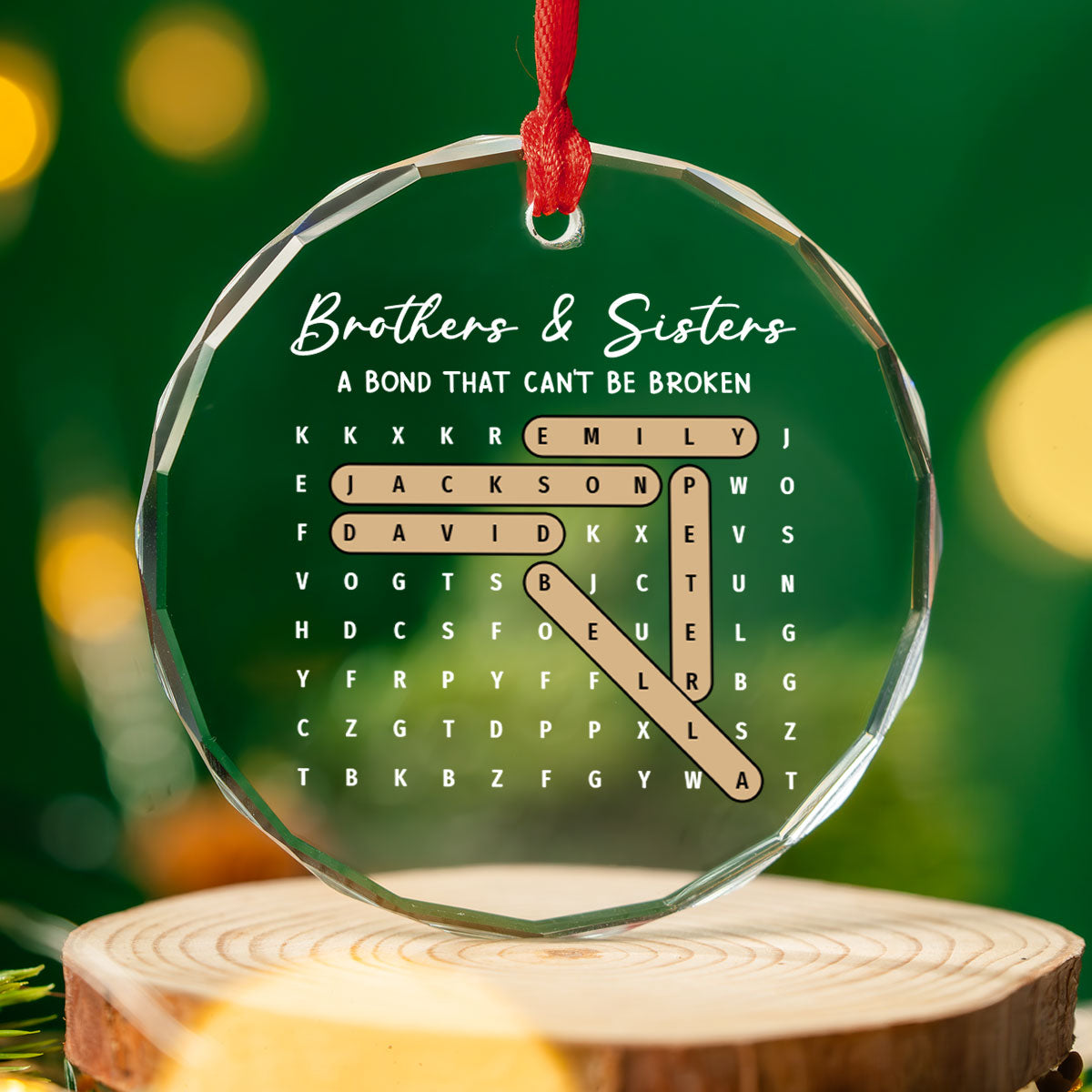 Forever Rooted In Family Love - Personalized Glass Ornament