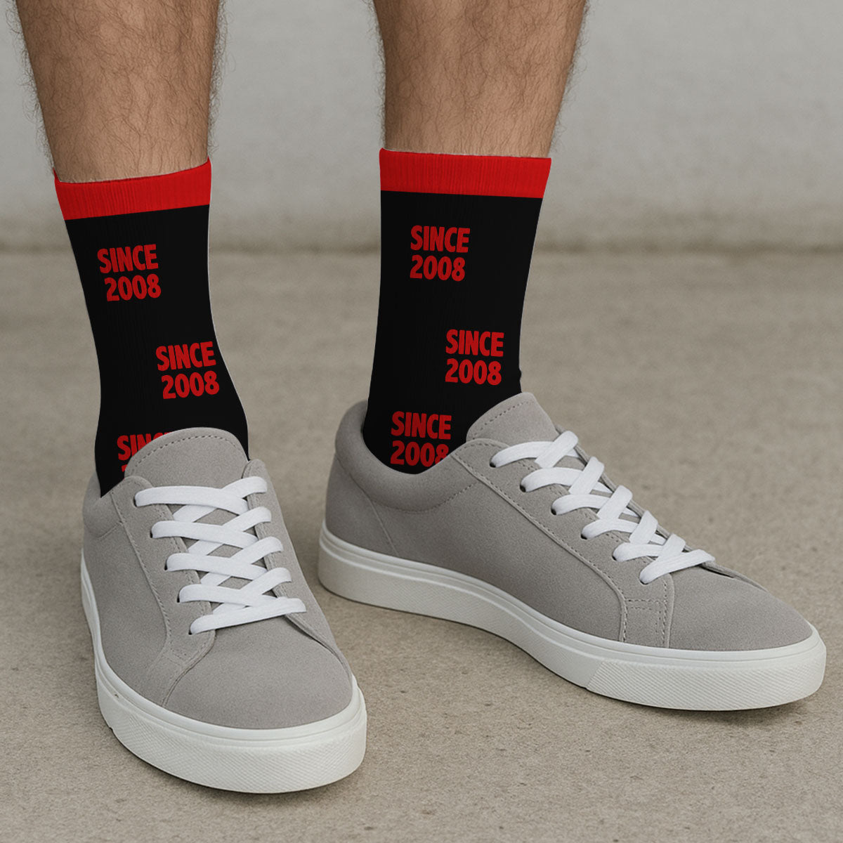 Custom Matching Christmas Gift For Couples, Romantic Anniversary Keepsake • Together Forever - Personalized Crew Socks