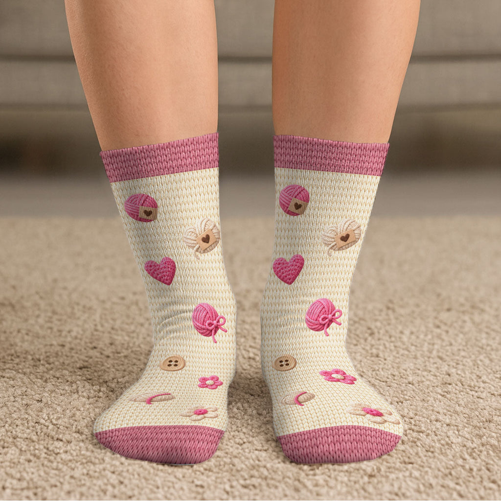 Custom Unique Footwear, Christmas Birthday Gift For Him & Her • Crafting In Progress - Personalized Crew Socks