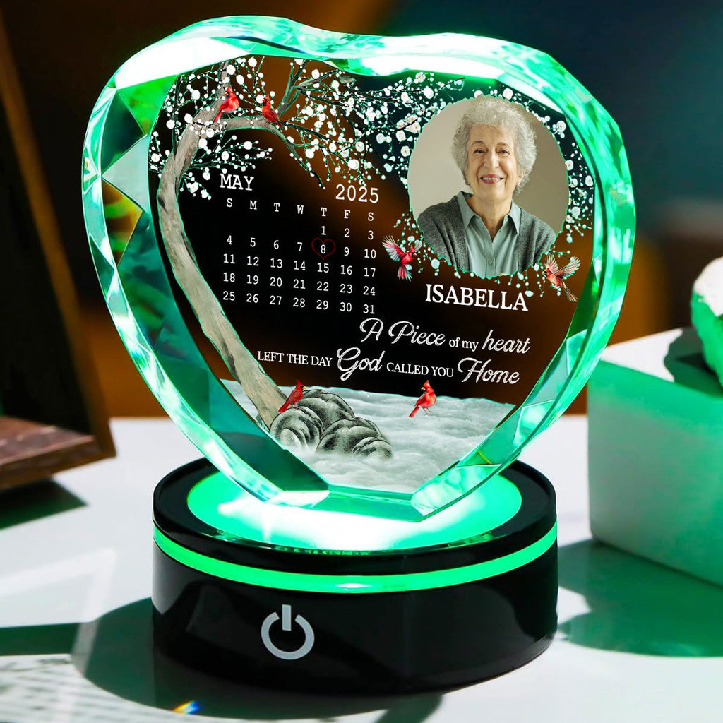 My Heart Changed Forever - Personalized Crystal Led Light