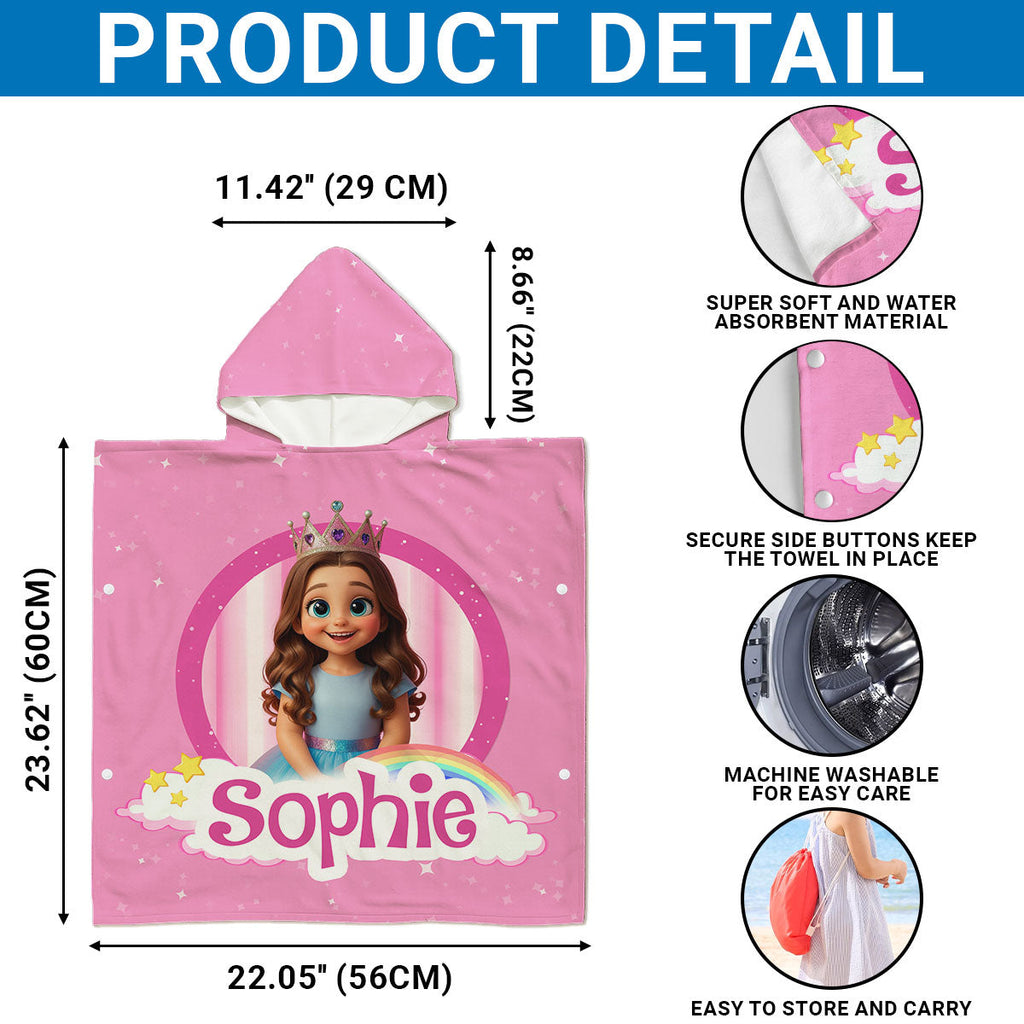 Sparkle Like A Star - Personalized Hooded Beach Towel