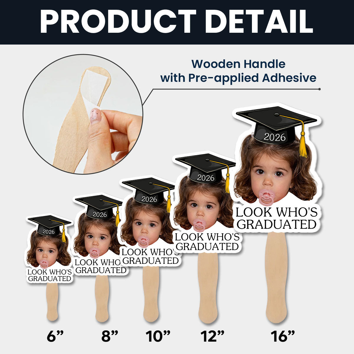 Look Who Graduated Today - Personalized Hand Fan