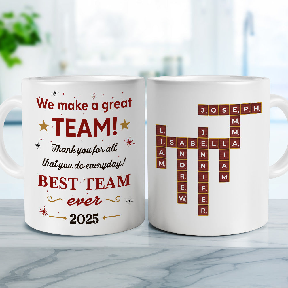Custom Coworker, Christmas & Birthday Team Appreciation Gift • Together Everyone Achieves More Always - Personalized Coffee Mug