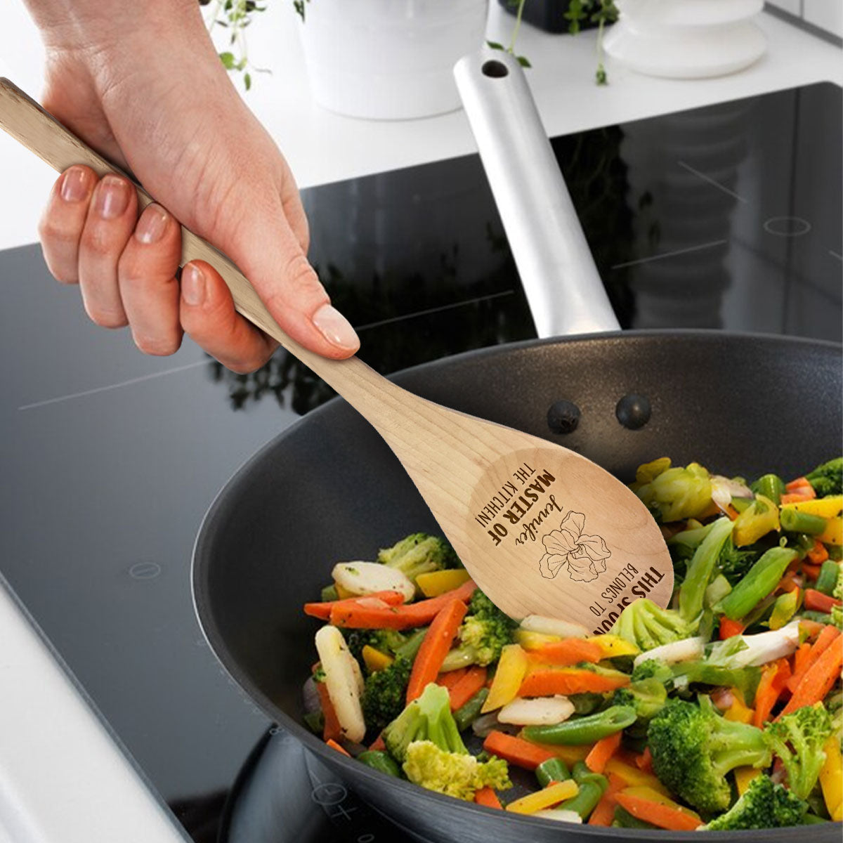 Master Of The Kitchen - Personalized Engraved Wooden Spoon