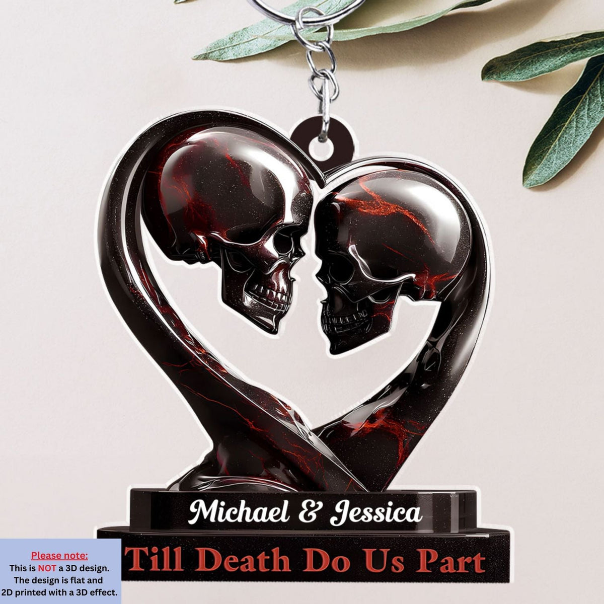 Till Death Do Us Part - Personalized Acrylic Keychain