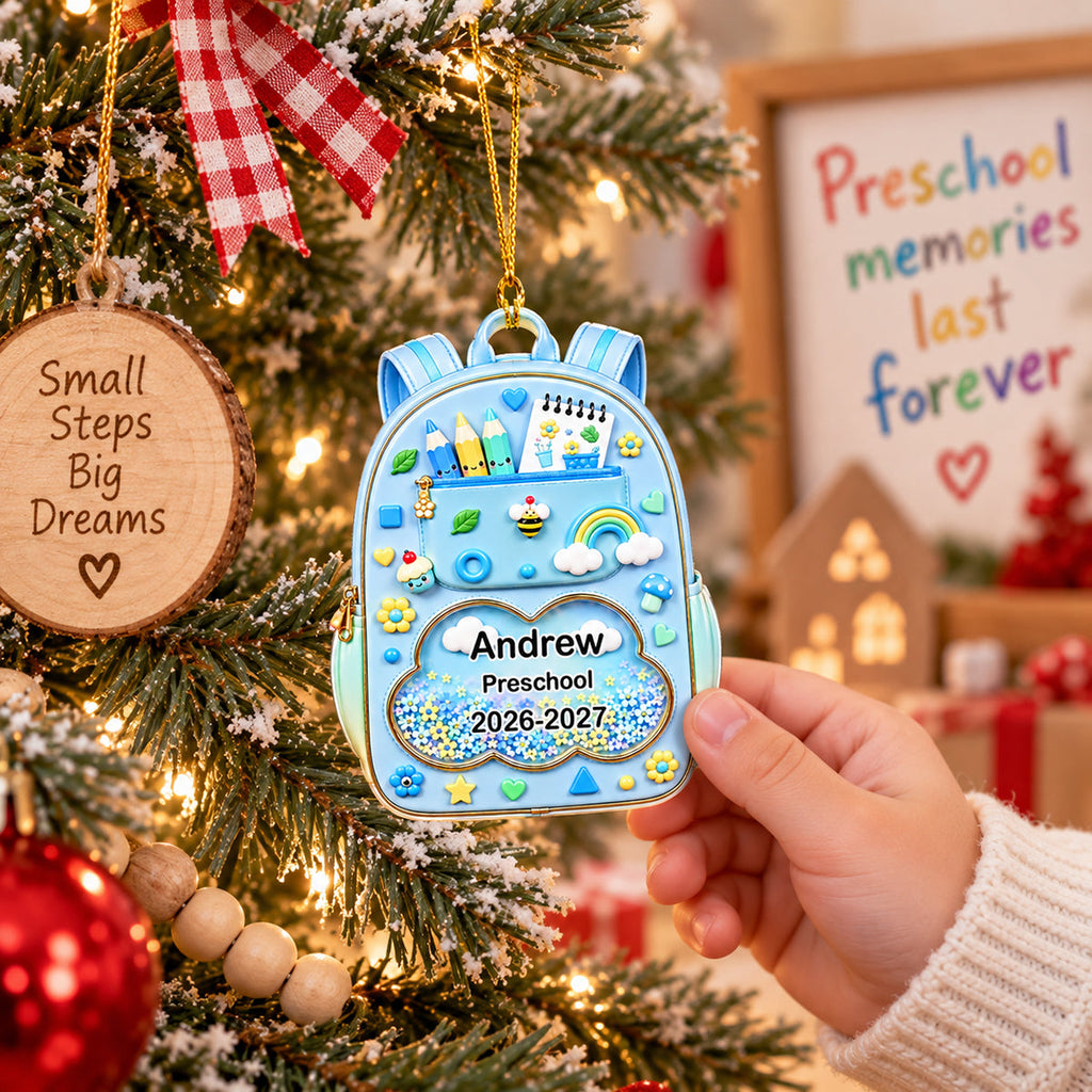 Custom Family Ornament, Christmas Gift for Family Members •  Christmas Cheer For Little Learners - Personalized Acrylic Ornament