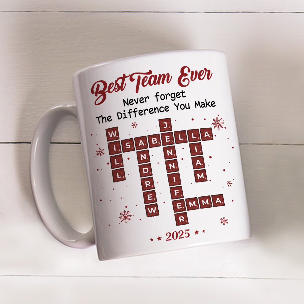 Custom Coworker, Christmas & Birthday Team Appreciation Gift • The Team That Shines Always - Personalized Coffee Mug