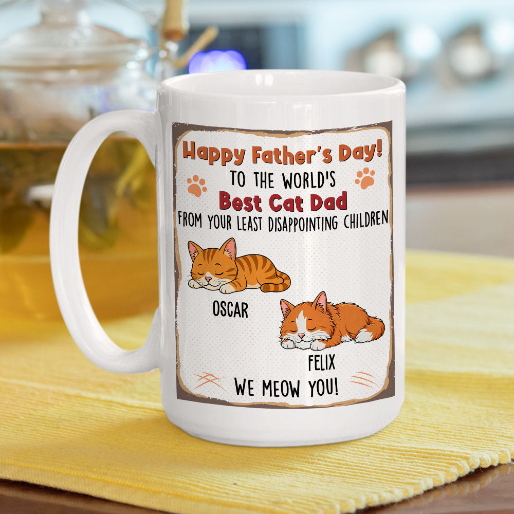 Custom Christmas & Birthday Keepsake Gift • Least Disappointing Cat - Personalized Coffee Mug