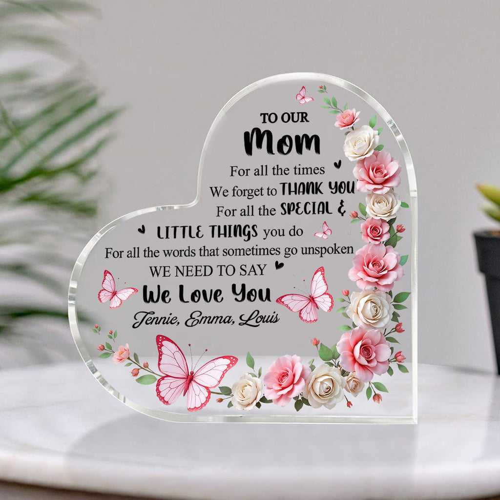 Custom Mother's Day Decor, Gift for Mom & Grandma • To My Mother - Personalized Acrylic Plaque
