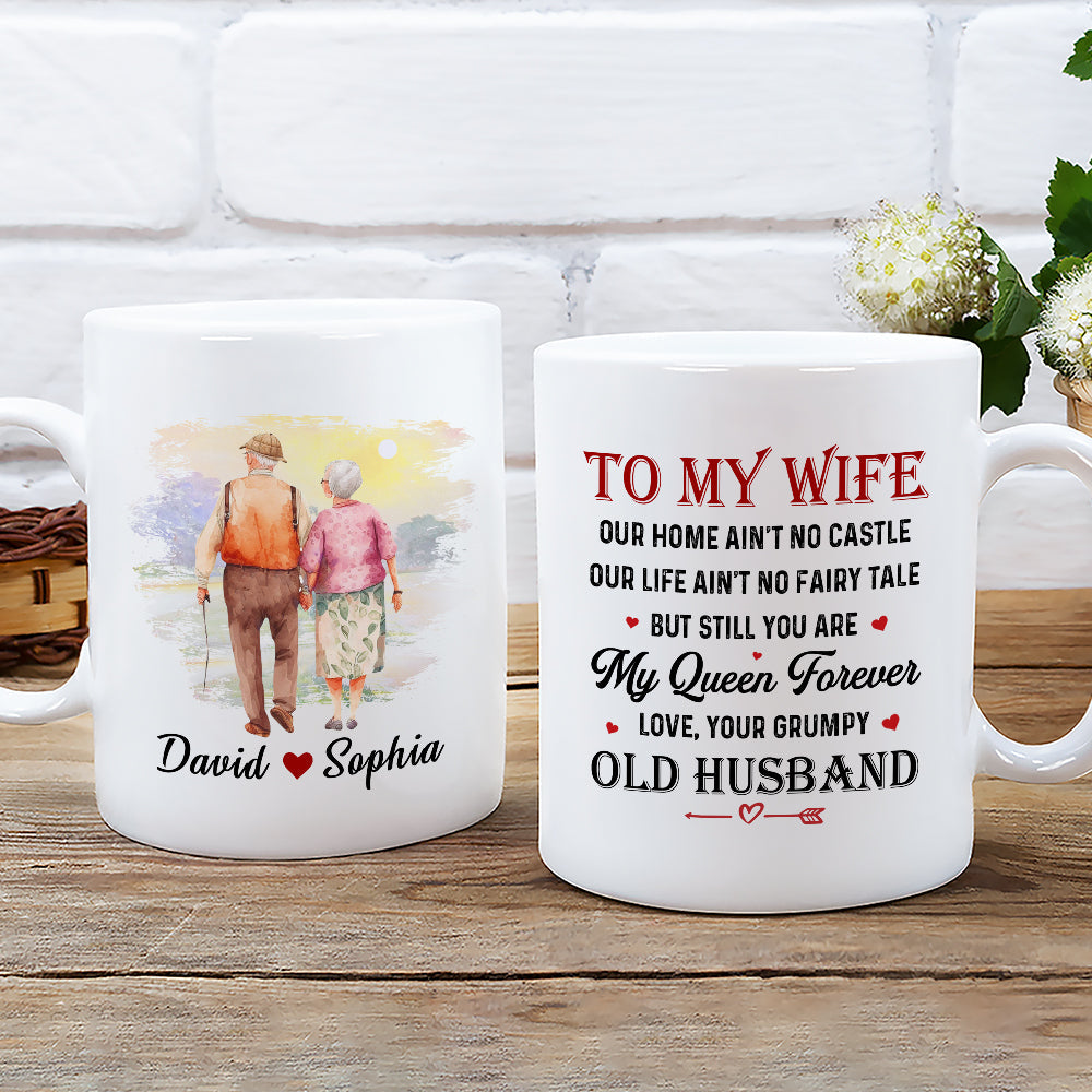 Custom Anniversary Keepsake Gifts For Couple • You Are My Queen - Personalized Coffee Mug