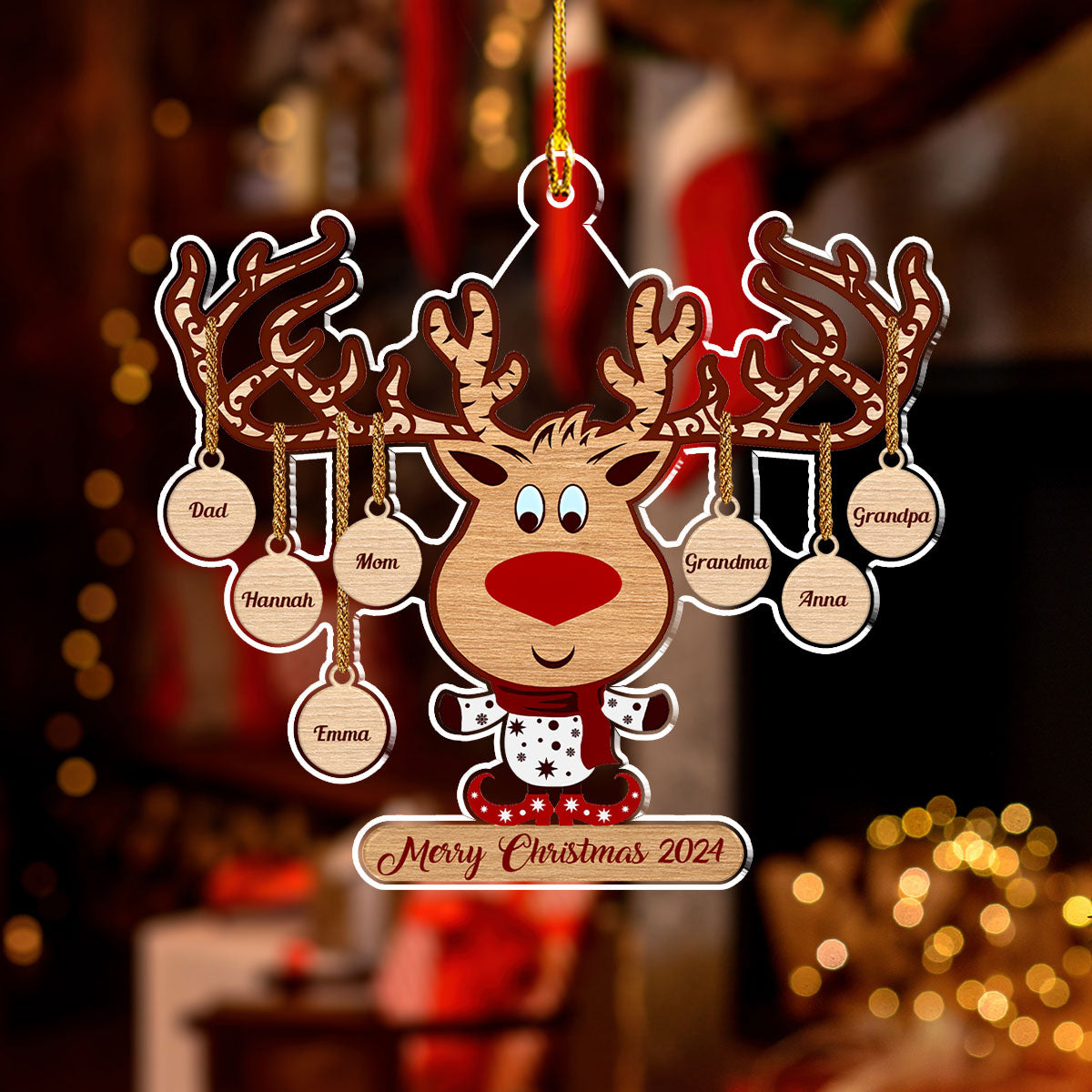 Custom Family Ornament, Christmas Gift for Family Members •  Sweet Family - Personalized Acrylic Ornament