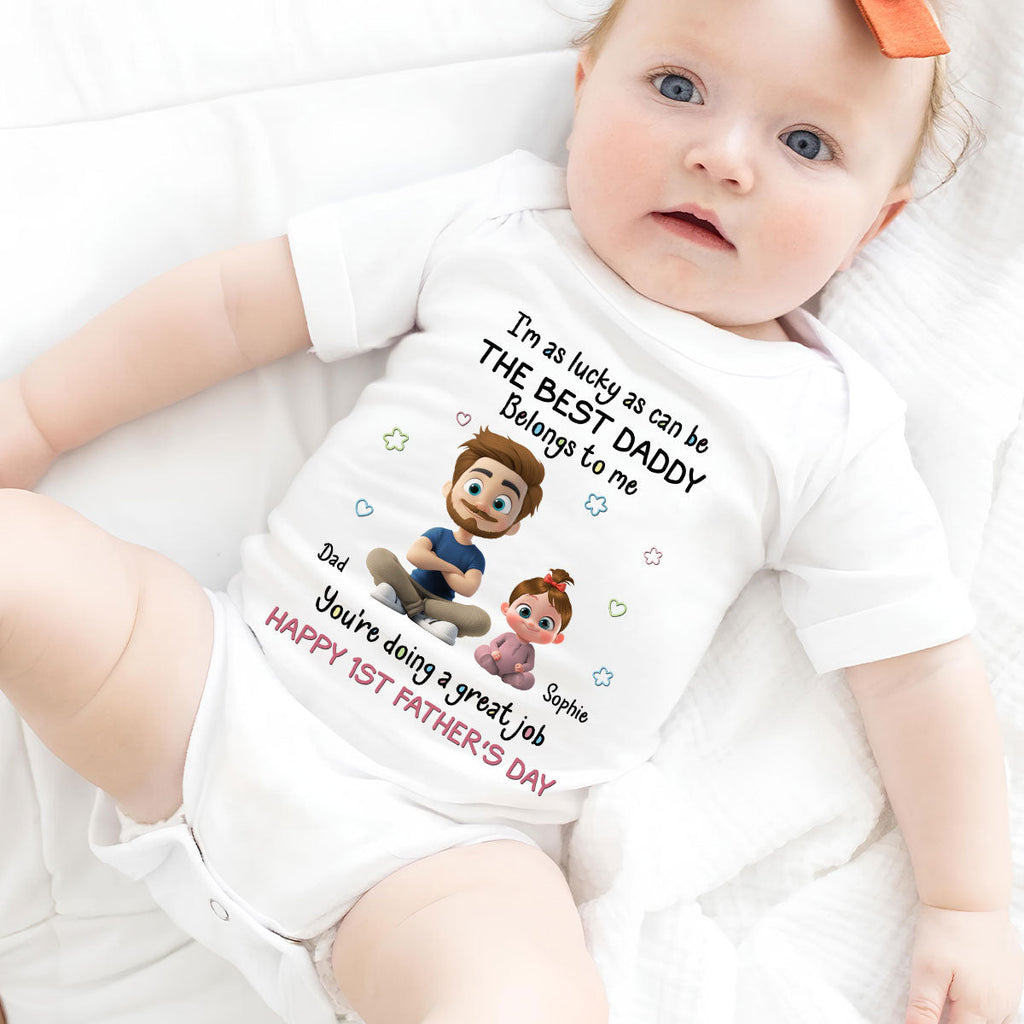 I Am Lucky Dad - Personalized Baby Onesie