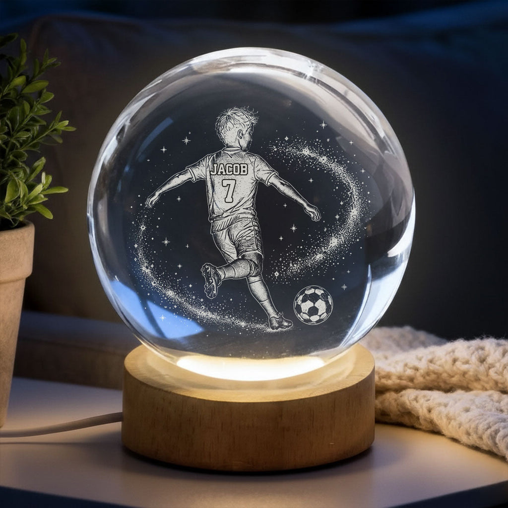 Born To Shine - Personalized Crystal Globe Lamp