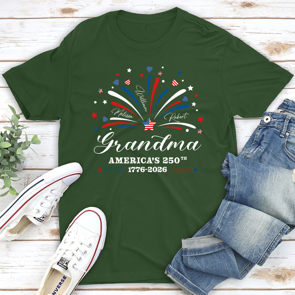 Custom Christmas & Birthday Gift for Grandma • Mimi America 250th Anniversary - Personalized Shirt